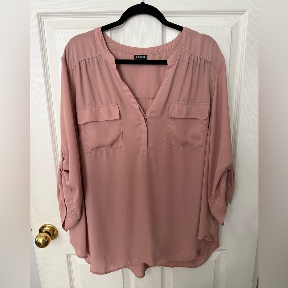 TORRID Women's Blush Pink Blouse